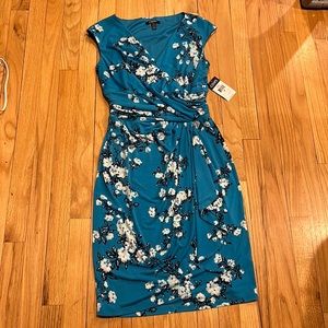 NWT Gorgeous Blue Floral Chaps Dress